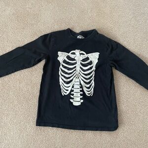 Kids Osh Kosh Black Skeleton Long Sleeve Shirt Size‎ 8